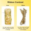 1pc New Years Christmas Lights; New Years Christmas Decoration Golden Christmas Ribbon Fairy Lights