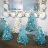 Sea Glass Christmas Tree and Wreath, Green Pine Christmas Tree Resin