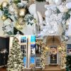 1pc New Years Christmas Lights; New Years Christmas Decoration Golden Christmas Ribbon Fairy Lights