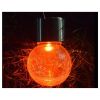 Garden Cracked Glass Ball Hanging Solar Lights with Handle and Clip