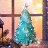 Sea Glass Christmas Tree and Wreath, Green Pine Christmas Tree Resin